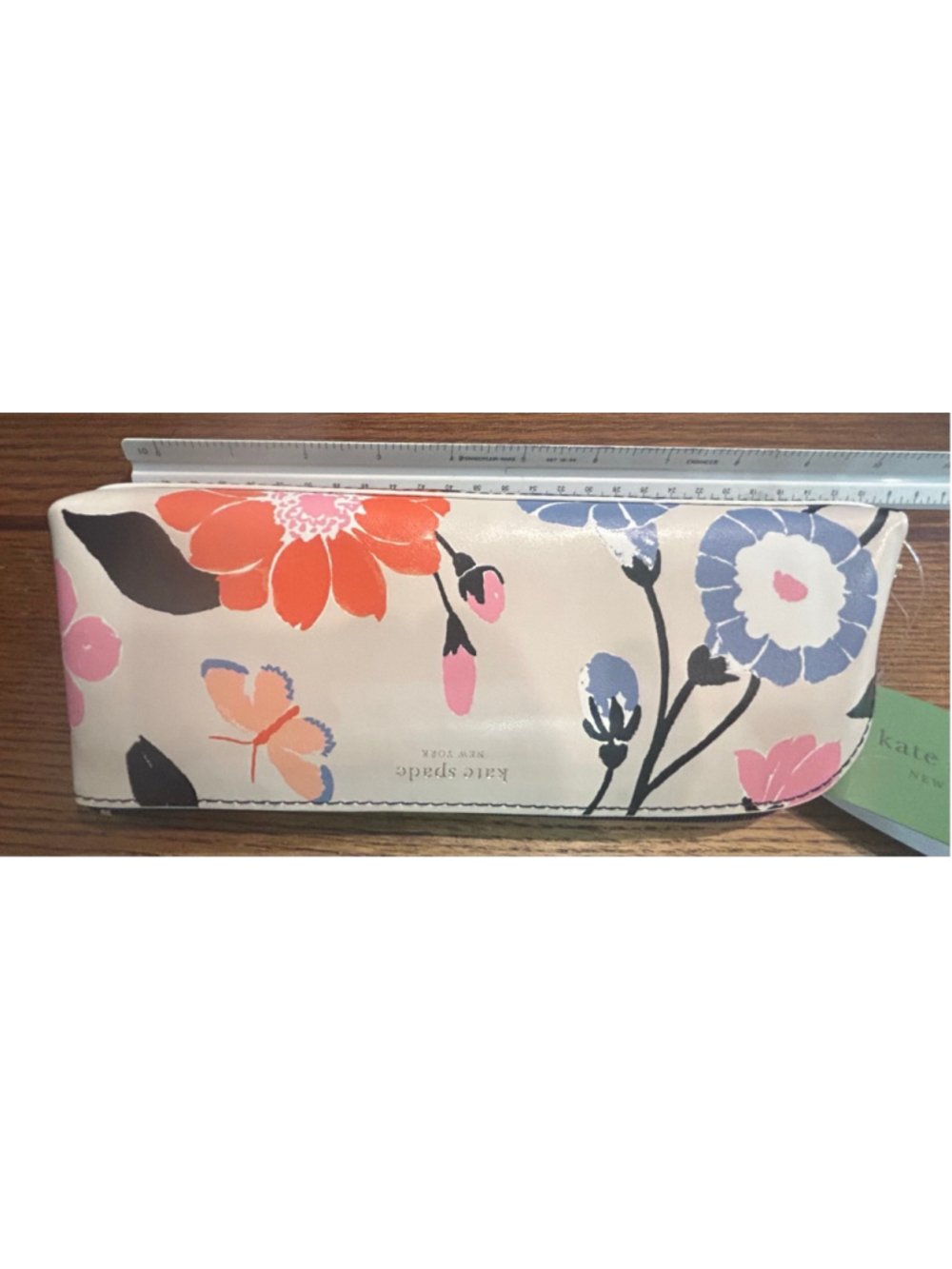 Women's Kate Spade One Size Beige Multicolor Floral pen/pencil or cosmetic Bag - Picture 3 of 4